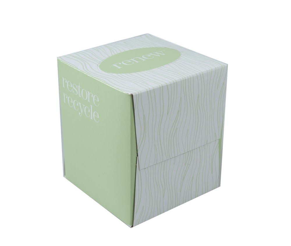GuestSupply US | Renew 2-Ply Facial Tissue, Cube Box, 85 Sheets